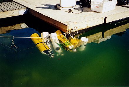 pullojen s&auml;ilytyst&auml; ennen sukellusta